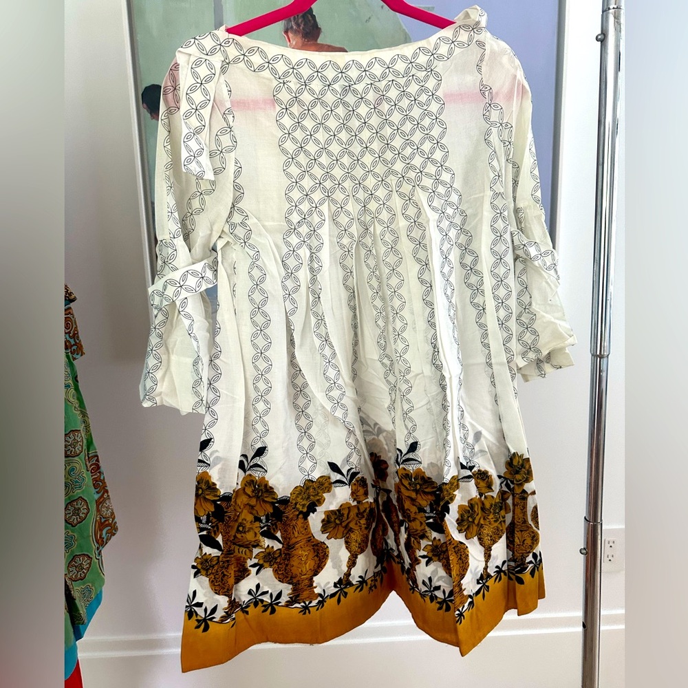 Vintage Tracy Feith cotton bell sleeve mini dress 1